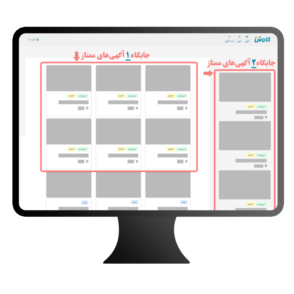 جایگاه آگهی‌های ممتاز در دسکتاپ