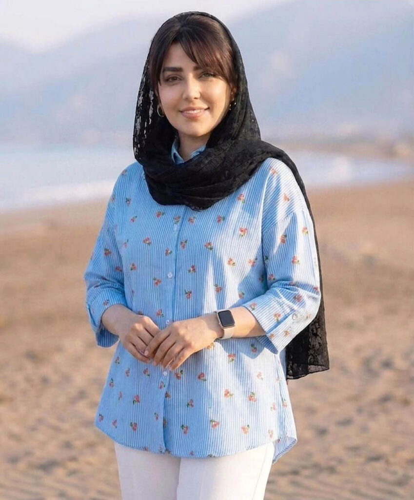 شومیز طرح آلبالو پشت پیله دار